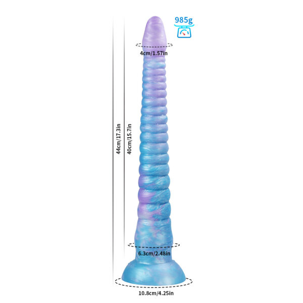 Middium Luminous Blue Massive Tentacle Dildo Sex Toy