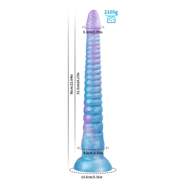 Huge Luminous Blue Massive Tentacle Dildo Sex Toy