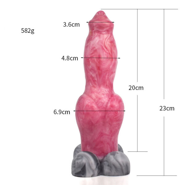 Size of Shepherd Squirting Knot Dog Dildo Sex Toy