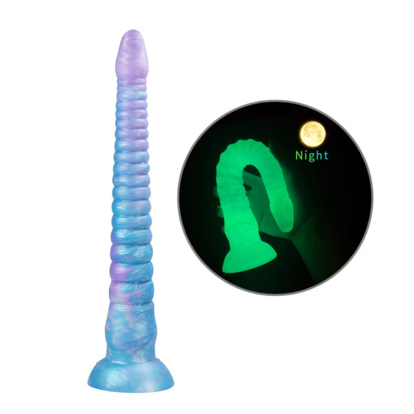 Luminous Blue Massive Tentacle Dildo