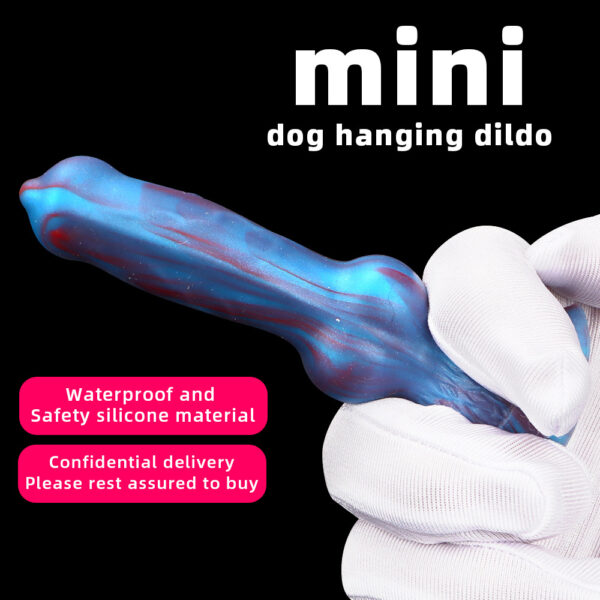 Blue Dog Knot Small Dildo