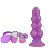 Purple Dog Fluorescence Luminous Ovipositor Knot Dildo