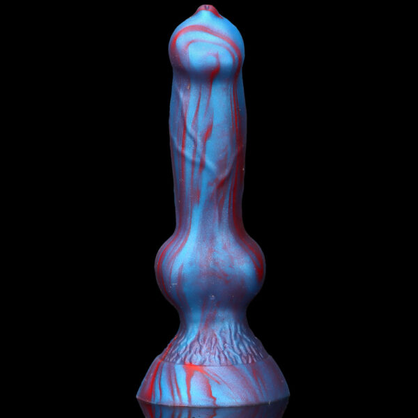 Small Blue Dog Knot Dildo