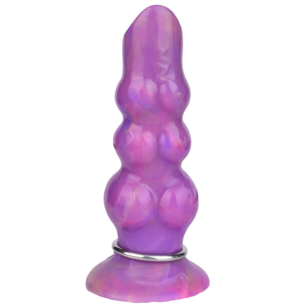 Purple Dog Fluorescence Luminous Ovipositor Knotted Dildo