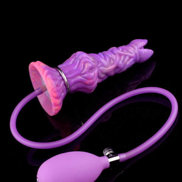 side of Purple Firefly Fluorescence Luminous Ovipositor Dildo sex toy