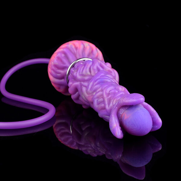 detail of Purple Firefly Fluorescence Luminous Ovipositor Dildo sex toy